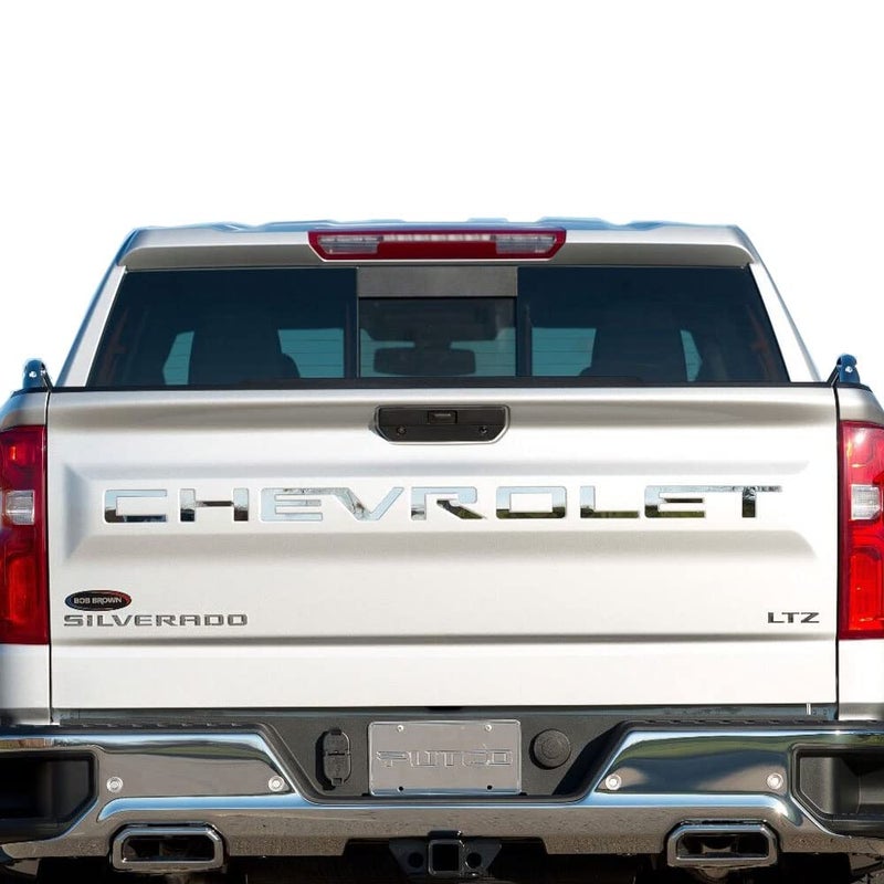 Putco Chevrolet Tailgate Letters Kit - Stainless Steel - Cut Lettering - Fits Chevy Silverado 2019-2026 - Image 1
